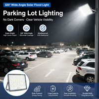 Certificado CE RoHS de Cuatro Lados 320 °   Reflector LED Solar de Gran Angular con Control de Tiempo para Encendido/Apagado Automático del Anochecer al Amanecer