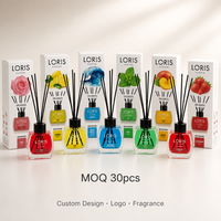 Diffuseur de parfum en verre Loris Custom Design 120ml avec parfum DIY et arôme longue durée, fabrication OEM, vente en gros