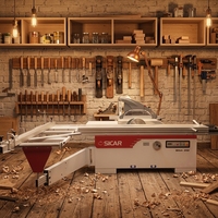 Scie à table coulissante SICAR 3200 mm, machine automatique de découpe horizontale de panneaux en bois, panneaux de particules, scie à panneaux pour le travail du bois