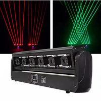 Barre laser LED RGB polychrome à six yeux Dmx512 Control Dj Disco Club Stage Laser Moving Head Laser Light