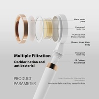 Pomme de douche à main filtrée de style japonais ensemble d'accessoires de robinet de salle de bain coréen rehausseur de beauté d'élimination du chlore pour l'utilisation des toilettes