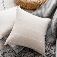 Innermor Style moderne nordique 18 "x 18" taie d'oreiller carrée en lin surdimensionnée housses de coussin solides pour la maison hôpital hôtel utilisation