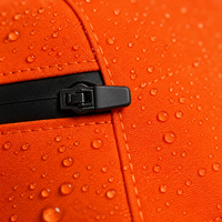 Groothandel op maat gemaakte logo oranje 5-panel tech cap met zijritszak, utility sport pet, fabrieksprijs, geschikt voor hardlopen