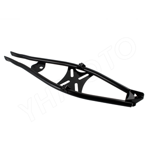 Sangle de renforcement supérieure du cadre arrière YHMOTO pour Simson S50 S51 S70, revêtement poudré noir - Product Image 3