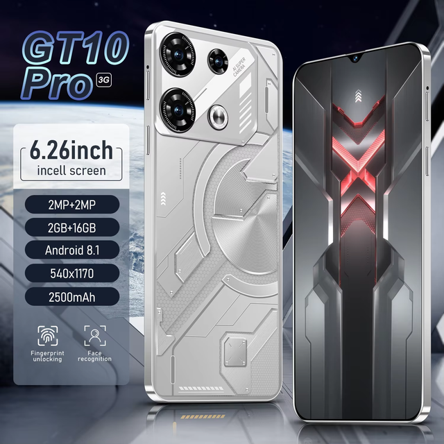 Unlocked GT10 Pro Smartphone Android 13 7.3 Inch High Def 16GB/1TB Dual Card Advanced Security