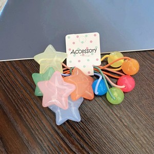 Lindas Bandas para el Cabello de Goma en Color Caramelo, Juego de 5 Piezas, Adorno para el Cabello con Estrellas y Flores para Niñas, para el Regreso a Clases - Product Image 5