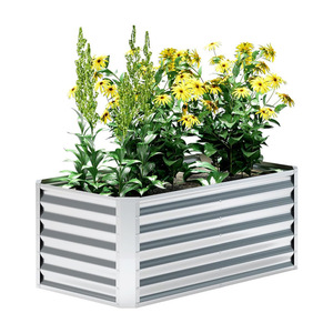 Wholesale New Design Square Raised Garden Bed Outdoor Steel <strong>Planter</strong> <strong>Box</strong> Home Factory Supply for Garden Beds <strong>Vegetables</strong> - Product Image 1