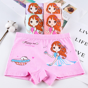 Детские хлопковые трусы/боксеры для девочек с мультяшным принтом, размеры M-4XL, оптом, производство Китай - Product Image 2