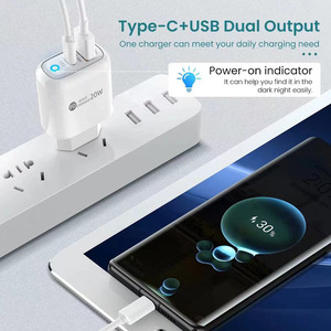 Pour <span class=keywords><strong>Apple</strong></span> <span class=keywords><strong>iPhone</strong></span> 20W Adaptateur secteur PD USB-C Type C <span class=keywords><strong>Chargeur</strong></span> <span class=keywords><strong>rapide</strong></span> QC3.0 USB pour Huawei Charge super <span class=keywords><strong>rapide</strong></span> - Product Image 3