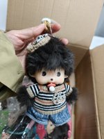 Vente en gros Nouveau style Deuxième génération 15 cm Peluche singe Mengqiqi comme cadeau Marque déposée en Chine Joyeux Noël