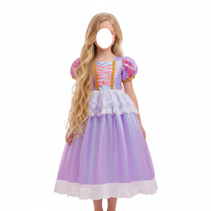 Costume da Principessa Rapunzel Viola per Bambine, per Feste di Compleanno, Halloween, Pasqua, Carnevale, Vestito Elegante per Feste - Product Image 2