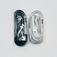 Écouteurs semi intra-auriculaires filaires 3,5 mm avec micro intégré, câble stéréo anti-emmêlement, compatibles avec Samsung S6 S7 S8