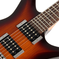 Gitar Elektrik Kustom Berkinerja Tinggi dengan Body Exotic Star dan Pickup Dual Humbucker untuk Rock