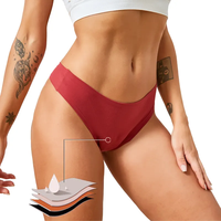 Culotte menstruelle sans couture à 4 couches pour femmes, string, sous-vêtements, culotte de sport, culotte de fitness