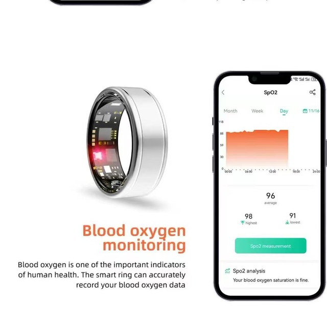 APP Control Fitness Aluminum Alloy Smart Ring R10 Health Tracker Remote Control Heart Rate Blood Oxygen Sleep Monitoring IP68 AI