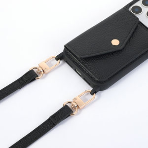 Étui de téléphone portefeuille en cuir PU de luxe avec porte-cartes et <span class=keywords><strong>bandoulière</strong></span> réglable pour <span class=keywords><strong>iPhone</strong></span> 17 Pro Max – Étui de téléphone premium en cuir PU - Product Image 4