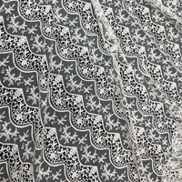 Tissu en maille jacquard en polyester de qualité supérieure, dentelle française de luxe pour la décoration intérieure
