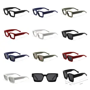 Vente en gros Fashion lentes gafas de sol hombre Lunettes de soleil de designer de luxe pour hommes pour femmes Lunettes de soleil personnalisées en acétate carré tr90 avec logo