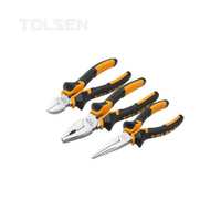TOLSEN 10400 Ensemble de 3 pinces coupantes à long bec avec poignée en plastique