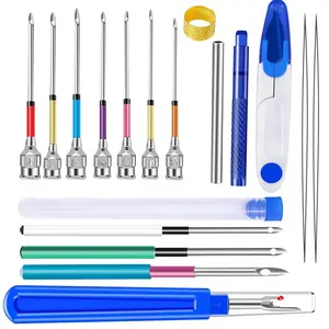 MCX-30 heißer Verkauf 18PCS Punch Needle Stickerei Kits Kreuz stich Werkzeuge Stickerei DIY Kit