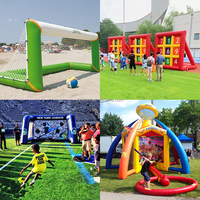 Portería de Fútbol Inflable Comercial de PVC para Exteriores, para Niños y Adultos, Eventos Deportivos, Logotipo Personalizado OEM