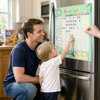 Tableau magnétique de récompenses pour enfants, suivi hebdomadaire des habitudes, planificateur de tâches pour un bon comportement, pour l'organisation familiale - Vente en gros