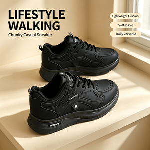 <strong>Women</strong> Fashion Color Block <strong>Trainers</strong> Lace up Closure Height Boosting Thick Platform Sole Anti Slip Casual Sneakers - Product Image 2