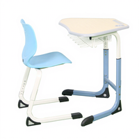 Meubles scolaires, design ergonomique réglable, durables, pour une utilisation en classe, ensembles de tables et de chaises en bois pour étudiants, en vente