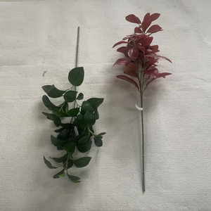 <span class=keywords><strong>Livraison</strong></span> rapide pour la décoration paysagère de cour, feuillage artificiel en latex, branches de banian à 3 fourches, plante à tige unique - Product Image 2