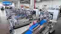 Machine d'emballage de biscuits Skywin avec trois commandes servo