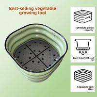 Kotak Penanam Tanaman Logam Luar Ruangan & Dalam Ruangan, Pot Bunga Anti Karat & Bernapas, Alas 60cm untuk Berkebun Sayuran, Halaman, Buah