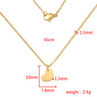 Collier tendance en acier inoxydable avec logo gravé, collier cœur pour enfants, cadeau pour couple