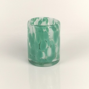 Portacandele in <span class=keywords><strong>vetro</strong></span> colorato con coriandoli decorativi <span class=keywords><strong>di</strong></span> lusso soffiati a mano personalizzati - Product Image 4