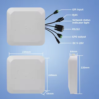 Lecteur UHF Yistar, lecteur longue portée 6 m avec antenne 8 dBi, lecteur RFID UHF intégré RS232/RS485 pour la gestion des parkings