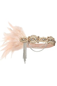 Diadema de Plumas Gatsby para Mujer, Diadema Vintage con Borlas de Diamantes de Imitación, Accesorio para Disfraz de Fiesta de los Años 20 - Product Image 2