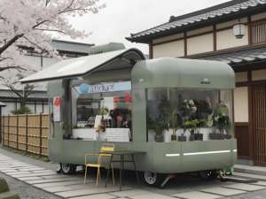 Food Truck de Soutien pour Club de Cyclisme avec Station de Réparation de Vélos et Gels Énergétiques pour les Longues Trajets - Product Image 1