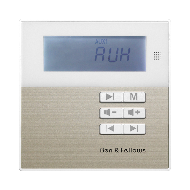 2/4 Channel Commercial Wall Mount Music Player Integrated Bluetooth USB SD FM Amplifier with LED Display and Remote