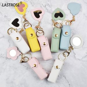 Cute Mini PU Leather Lipstick Case Keychain Lip Balm Holder Lipstick Bag Keychain Accessories <b>Makeup</b> Lip Gloss Holder Key Chain - Product Image 6