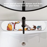 Duoyi Tapis de protection anti-éclaboussures pour robinet de cuisine en terre de diatomée, absorbant et à séchage rapide, pour évier, diamètre 450 mm