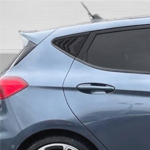 Ford Fiesta MK8 2018+ Triangular <b>Window</b> Louver Sticker Piano Black Carbon Fiber ABS Adhesive Car <b>Decal</b> Modification Part - Product Image 1