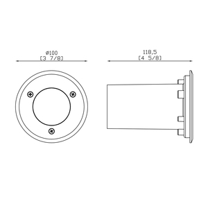 LT2206A Heavy-duty PVC&amp;Solid Brass Waterproof IP65 Low Voltage Inground Light for <strong>Landscape</strong> <strong>Lighting</strong> Flood Driveway Lights - Product Image 2