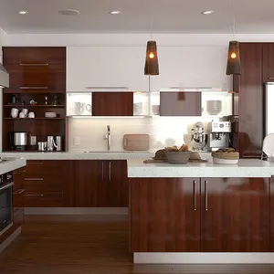 European Standard With Island Simple Design Kitchen Cabinet Design