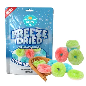 38g/Bag Freeze Dried Peach Rings Premium Freeze Dried Candy Snacks for All Ages Dry Freeze Candy