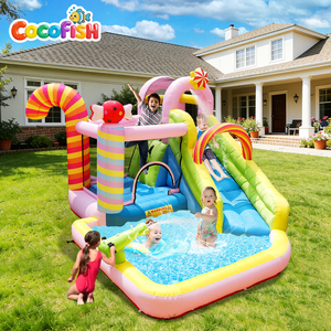 COCOFISH - Castillo Inflable <span class=keywords><strong>de</strong></span> Goma para Niños, Uso Comercial en Interiores/Exteriores, Castillo Hinchable Oxford para Bebés y Uso Doméstico - Product Image 1
