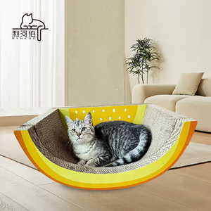 Di lusso moderno a tre piani <span class=keywords><strong>Scratcher</strong></span> casa grande carta ondulata riciclata torre classica scala classica scatola confezionata - Product Image 1