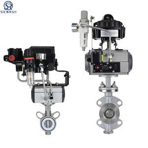 Hochleistungs-Edelstahl-Gusseisen DN80 4 Zoll 14 Zoll Pneumatisches Flansch-Absperrventil Preisliste 24V mit Stellantrieb - Product Image 1
