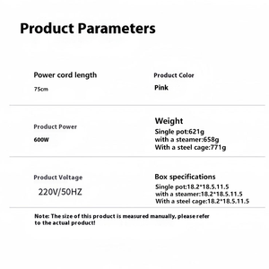 Olla Eléctrica Rápida 2 en 1 al por Mayor, Olla Interior Antiadherente, Arrocera Pequeña para el Hogar o Dormitorio con Tapa de Vidrio Templado - Product Image 6