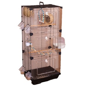 Toptan Modern Büyük Lüks Demir ve Metal Tel Papağan Kafesi Plastik Tepsili Kaynaklı Hasır Kuş Üretim Evi Kutusu Özelleştirilmiş Boyut - Product Image 2