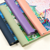 Carnet A5 vintage à feuilles mobiles avec reliure à anneaux en PU, journal détachable et rechargeable avec bouton-pression, pour usage quotidien, 100 feuilles