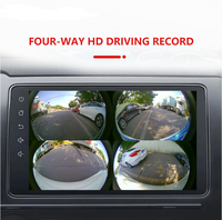 Sistem Kamera Mobil AHD 720P/1080P Panorama 360 Derajat, Visi Malam Berwarna Penuh, 4 Saluran, Birdview 2D/3D, 4 Kamera untuk Parkir